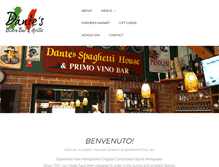 Tablet Screenshot of dantespasta.com